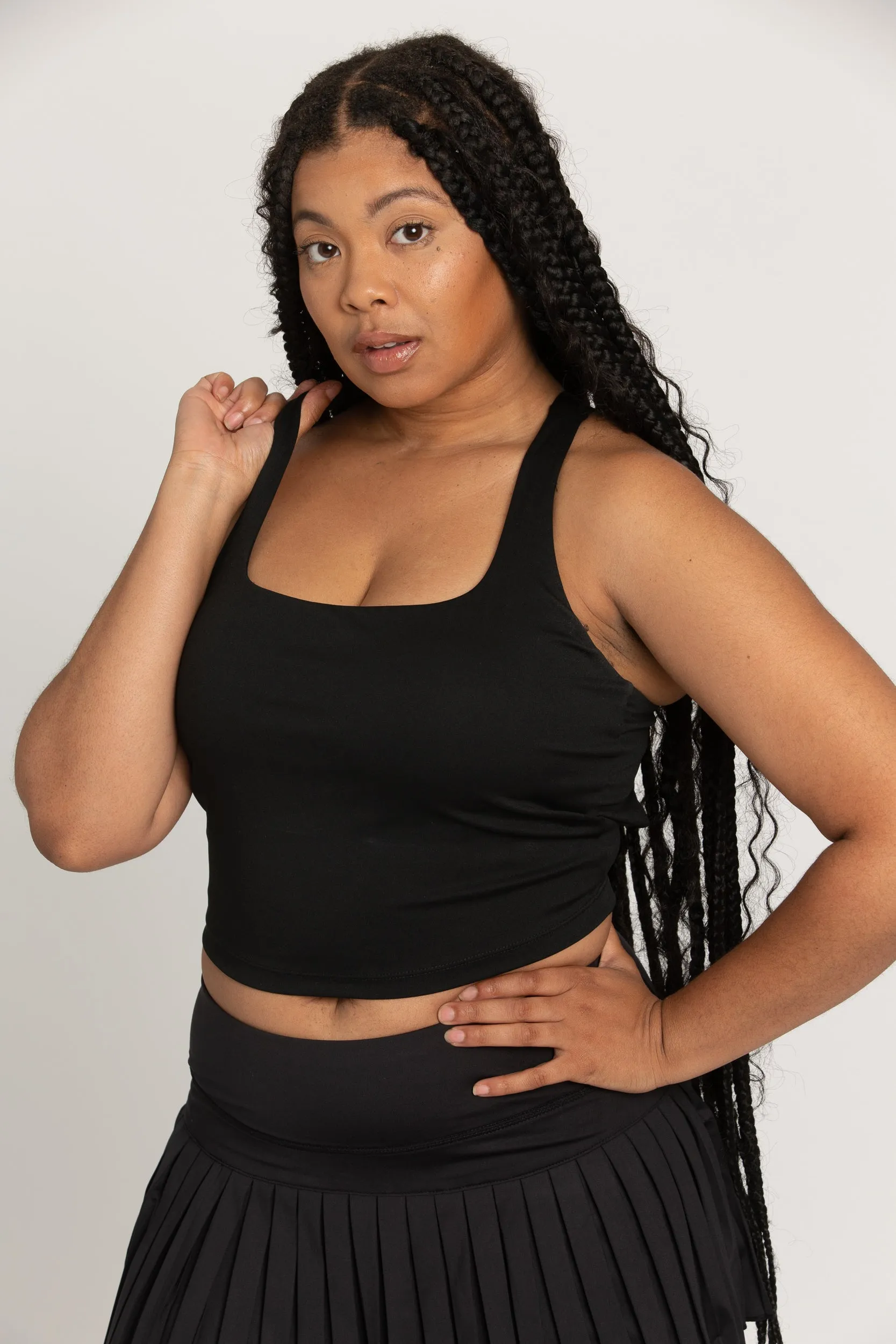 Blackout Criss Cross Back Yoga Tank sold by Gold Hinge product image thumbnail 2