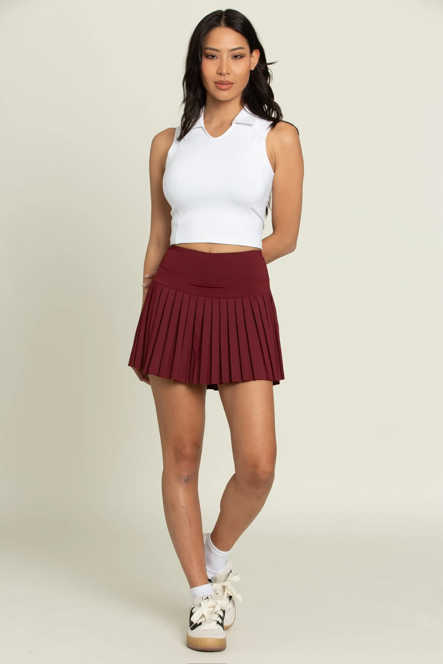 Ivory V-Neck Sleeveless Polo Top sold by Gold Hinge product image thumbnail 5