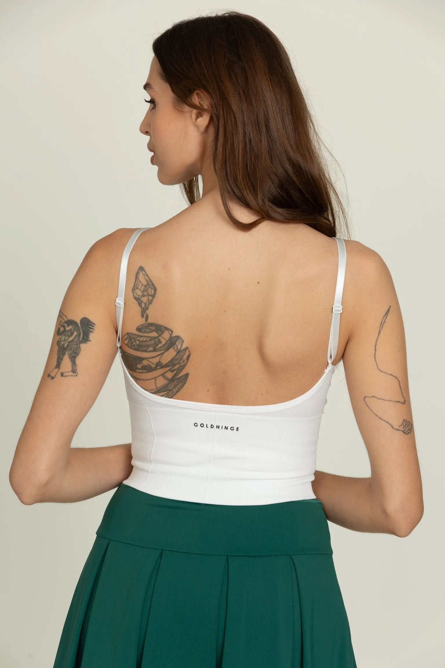 Ivory Original Ribbed Yoga Tank Top sold by Gold Hinge product image thumbnail 3