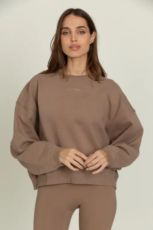 Walnut Oversized Crew sold by Gold Hinge