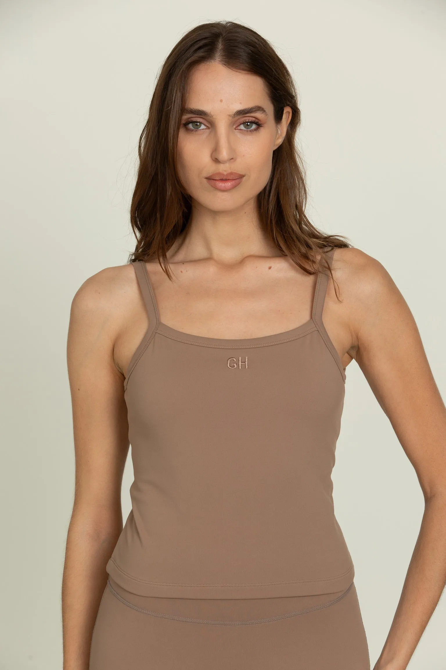 Walnut MotionCloud Square Neck Cami sold by Gold Hinge