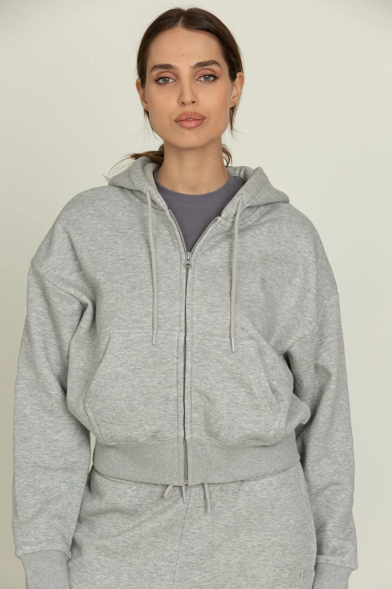 Heather Grey Everyday Full Zip sold by Gold Hinge
