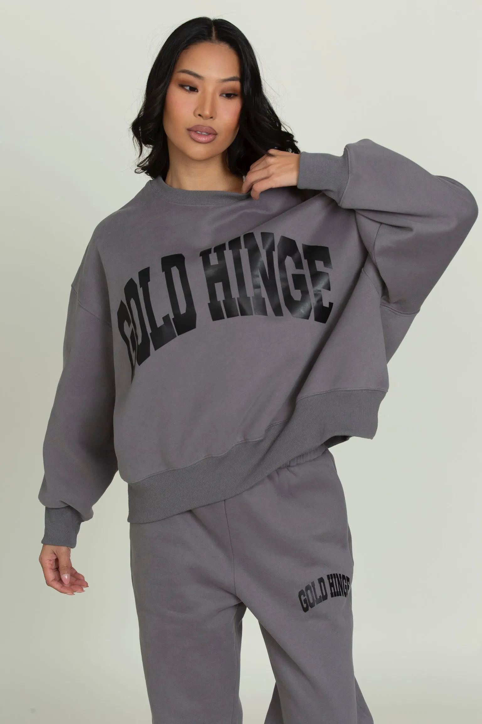 Obsidian Grey GH Wide Arm Sweatshirt sold by Gold Hinge product image thumbnail 4