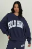 Dark Denim GH Wide Arm Sweatshirt sold by Gold Hinge