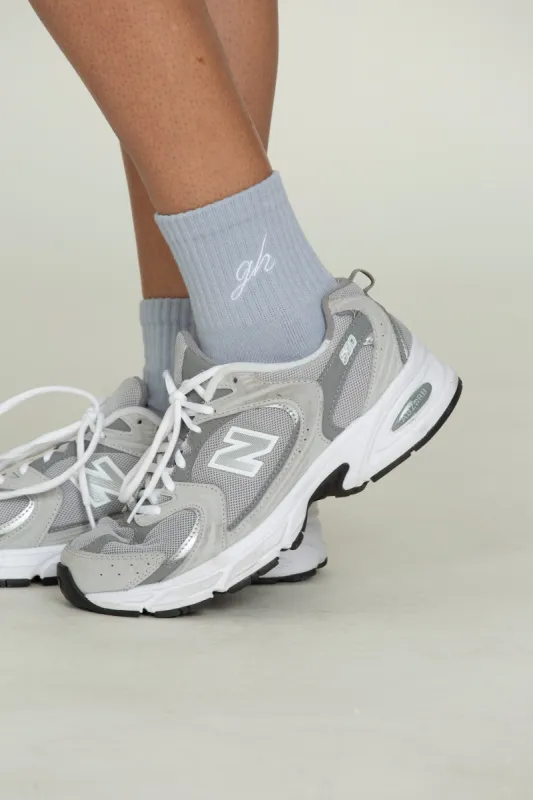 Heather Grey - White GH Socks sold by Gold Hinge