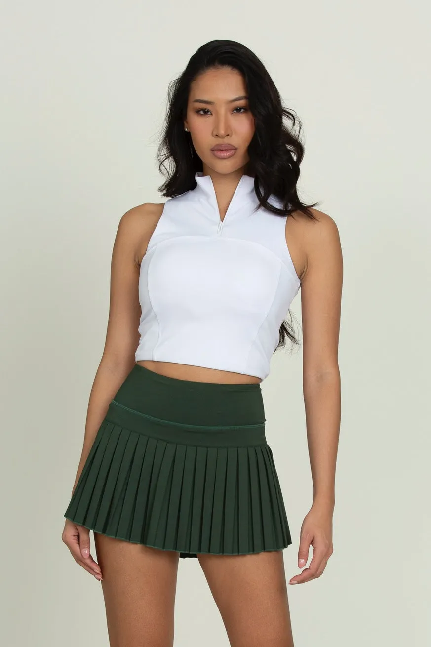 Forest Green Pleated Tennis Skirt sold by Gold Hinge product image thumbnail 5