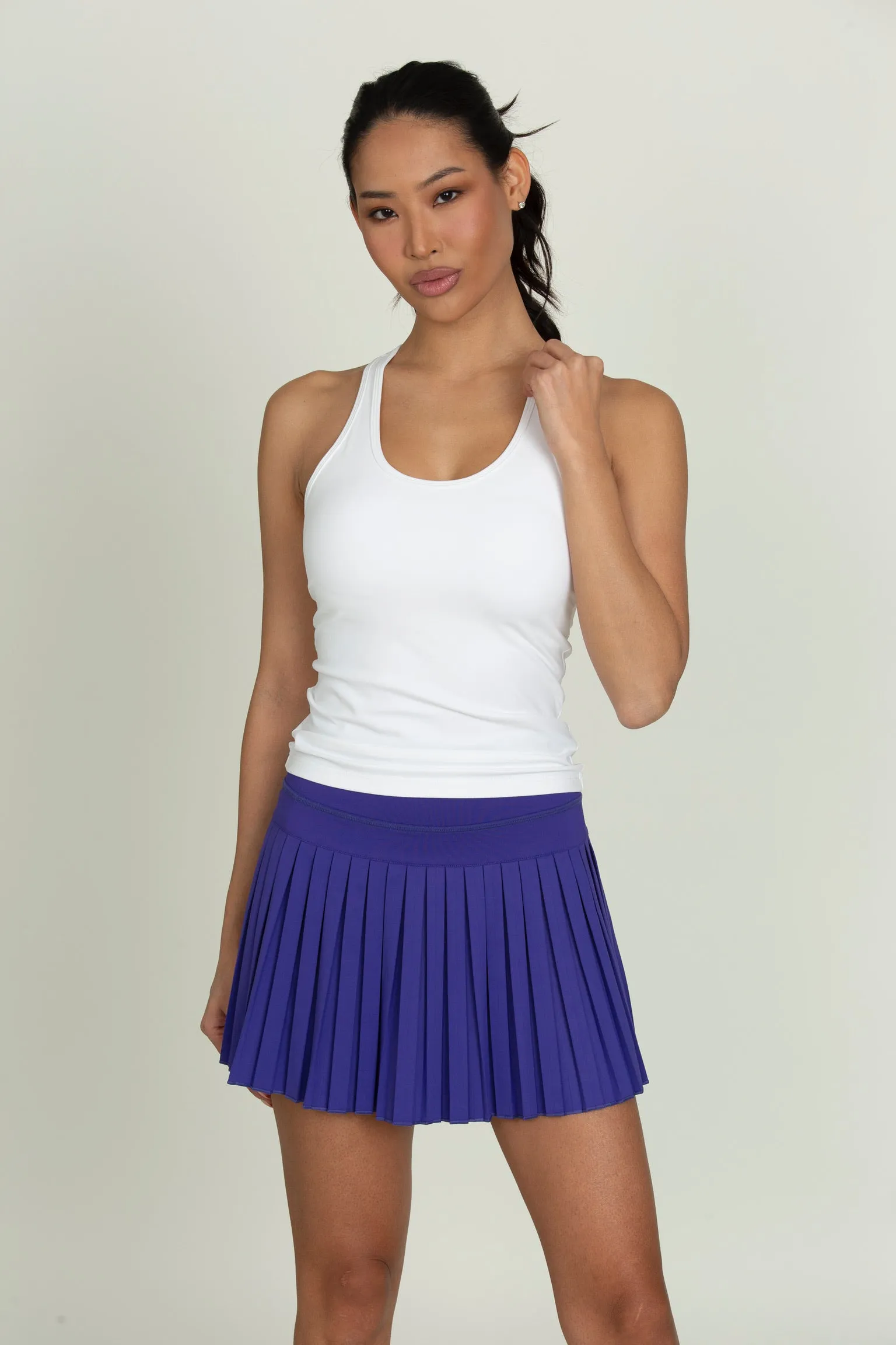15" Royal Purple Pleated Tennis Skirt sold by Gold Hinge product image thumbnail 5