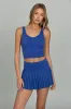 Mediterranean Blue Pleated Tennis Skirt sold by Gold Hinge
