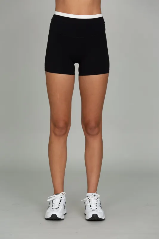 Black Double Waist StrydeForm Short sold by Gold Hinge