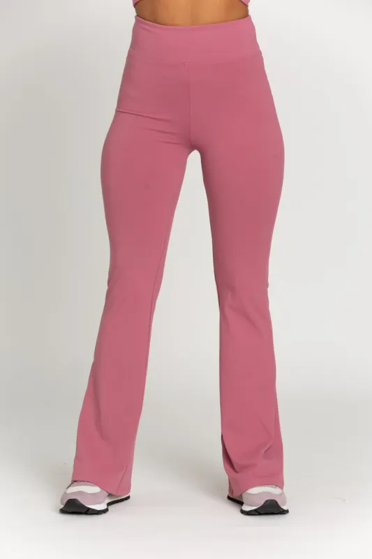 Dark Mauve Flared Yoga Pants sold by Gold Hinge