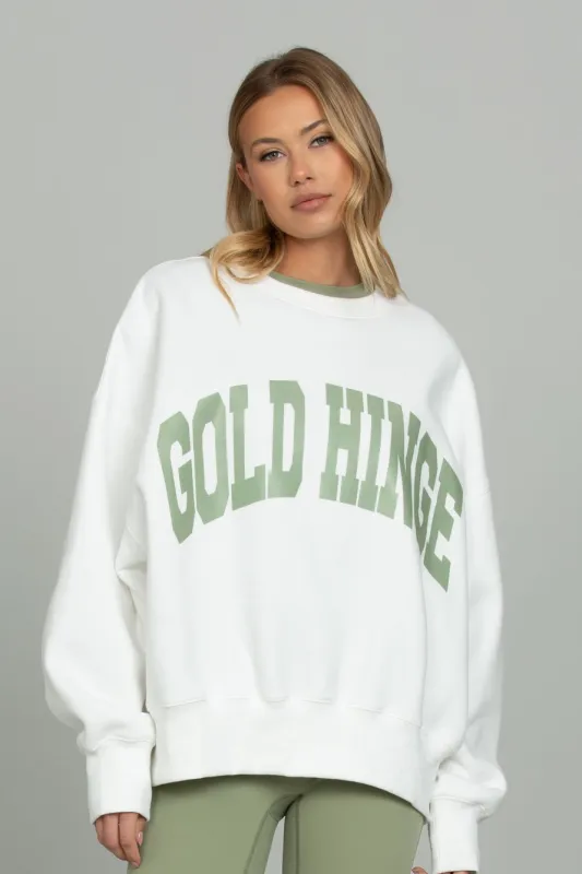 Matcha GH Wide Arm Sweatshirt sold by Gold Hinge