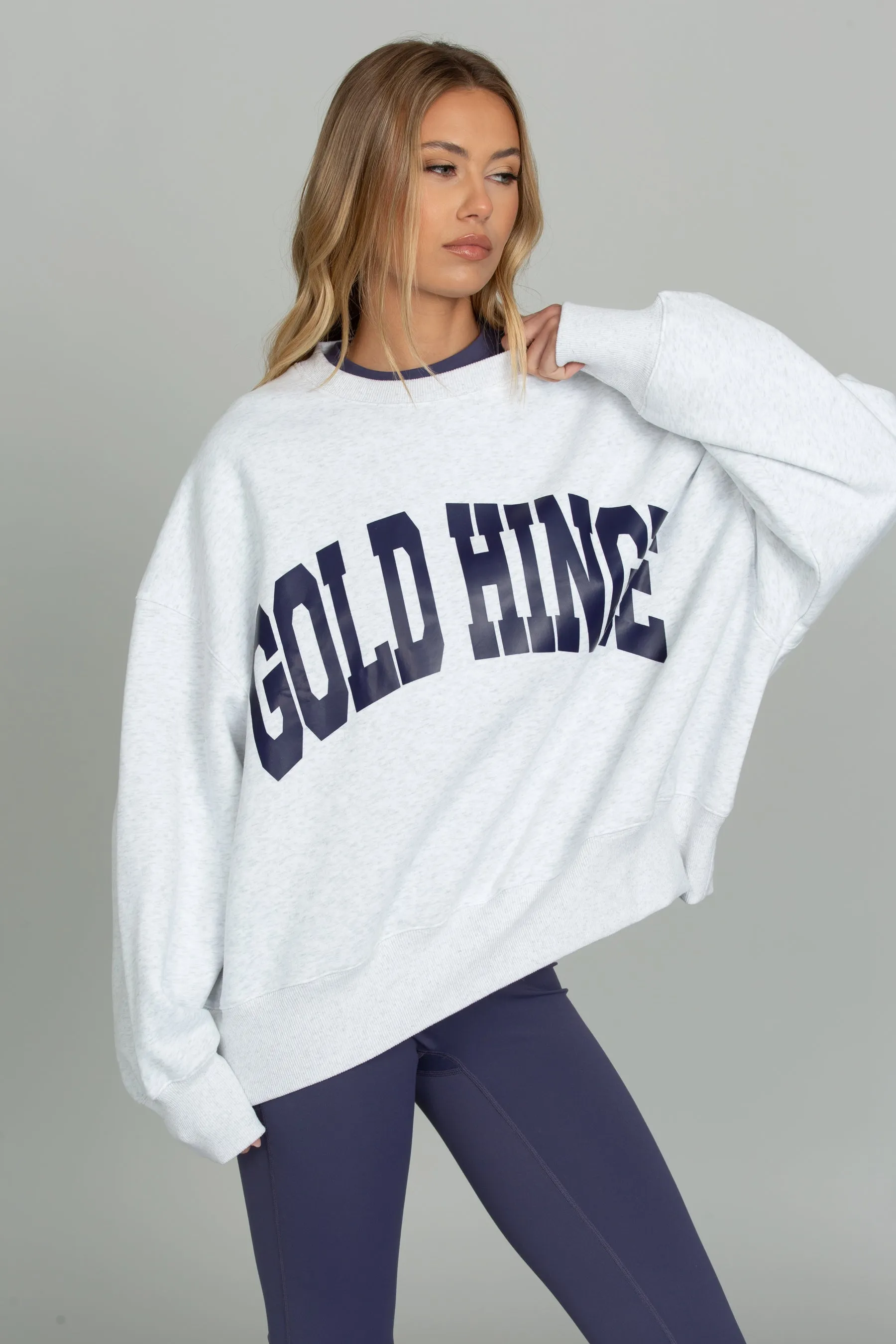 Heather Indigo GH Wide Arm Sweatshirt sold by Gold Hinge product image thumbnail 4