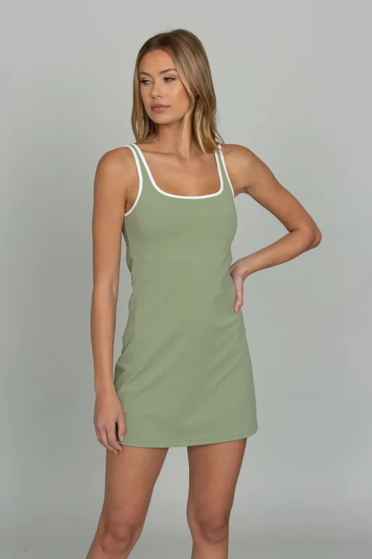 Matcha Open Back Active Dress sold by Gold Hinge