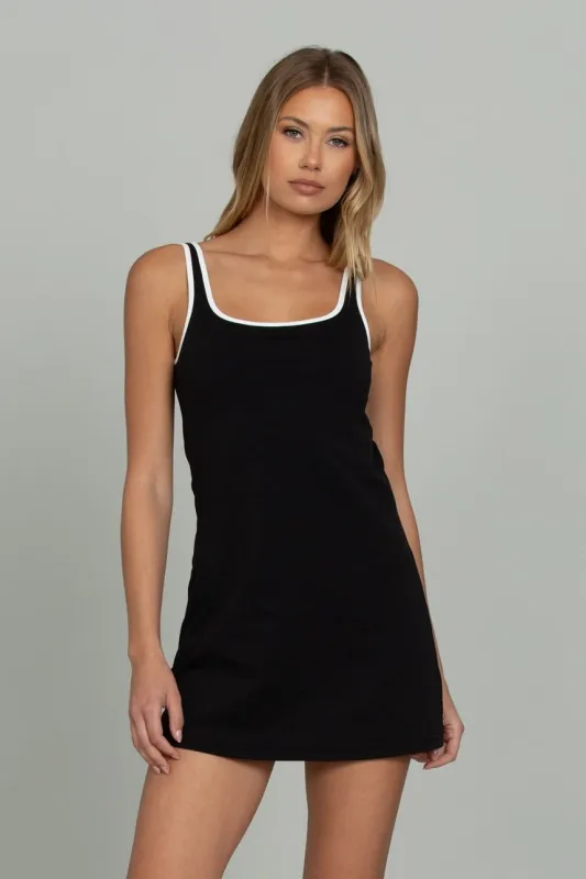Black Open Back Active Dress sold by Gold Hinge