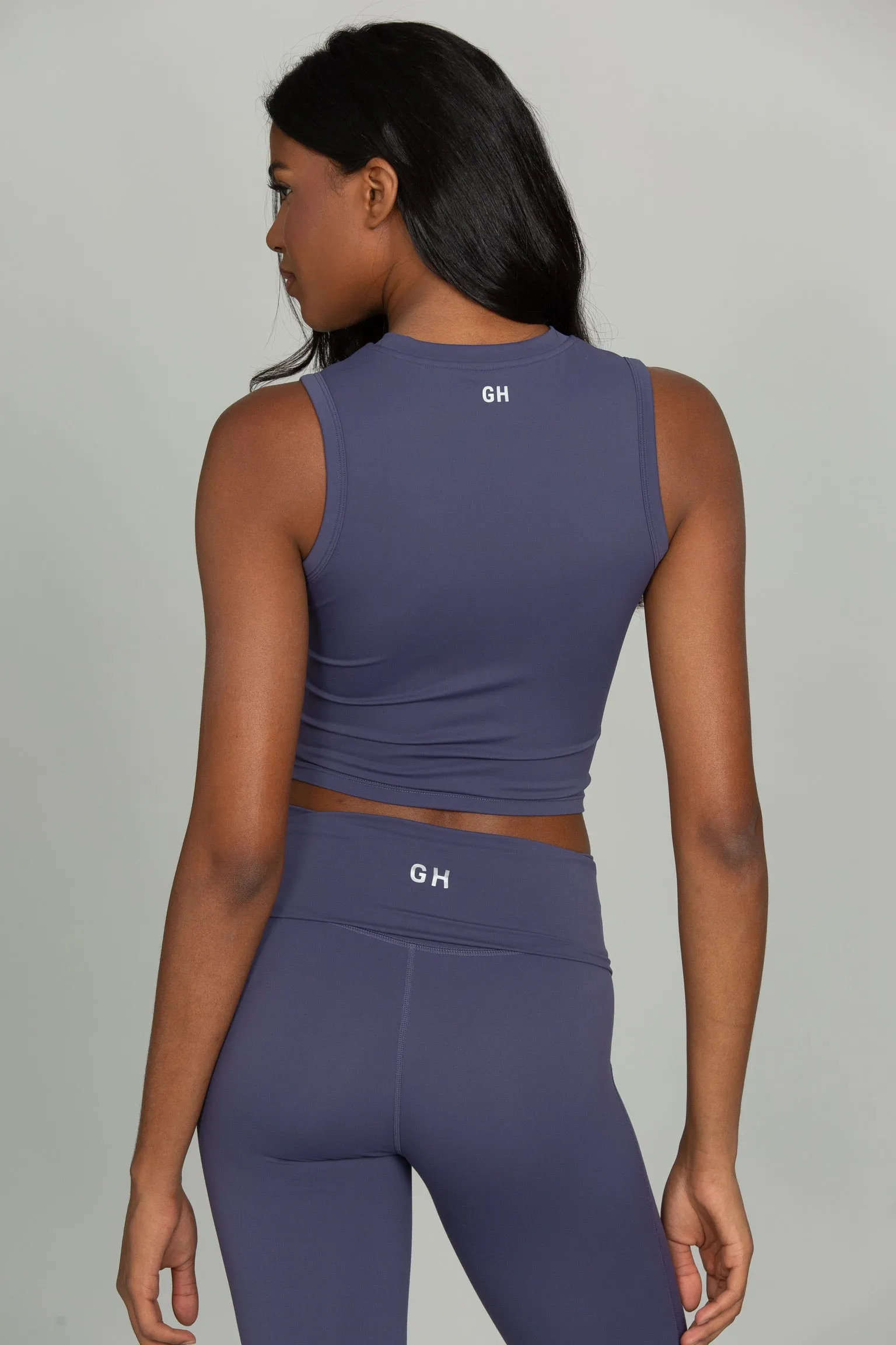 Pale Indigo CoreSculpt Crop Tank sold by Gold Hinge product image thumbnail 3