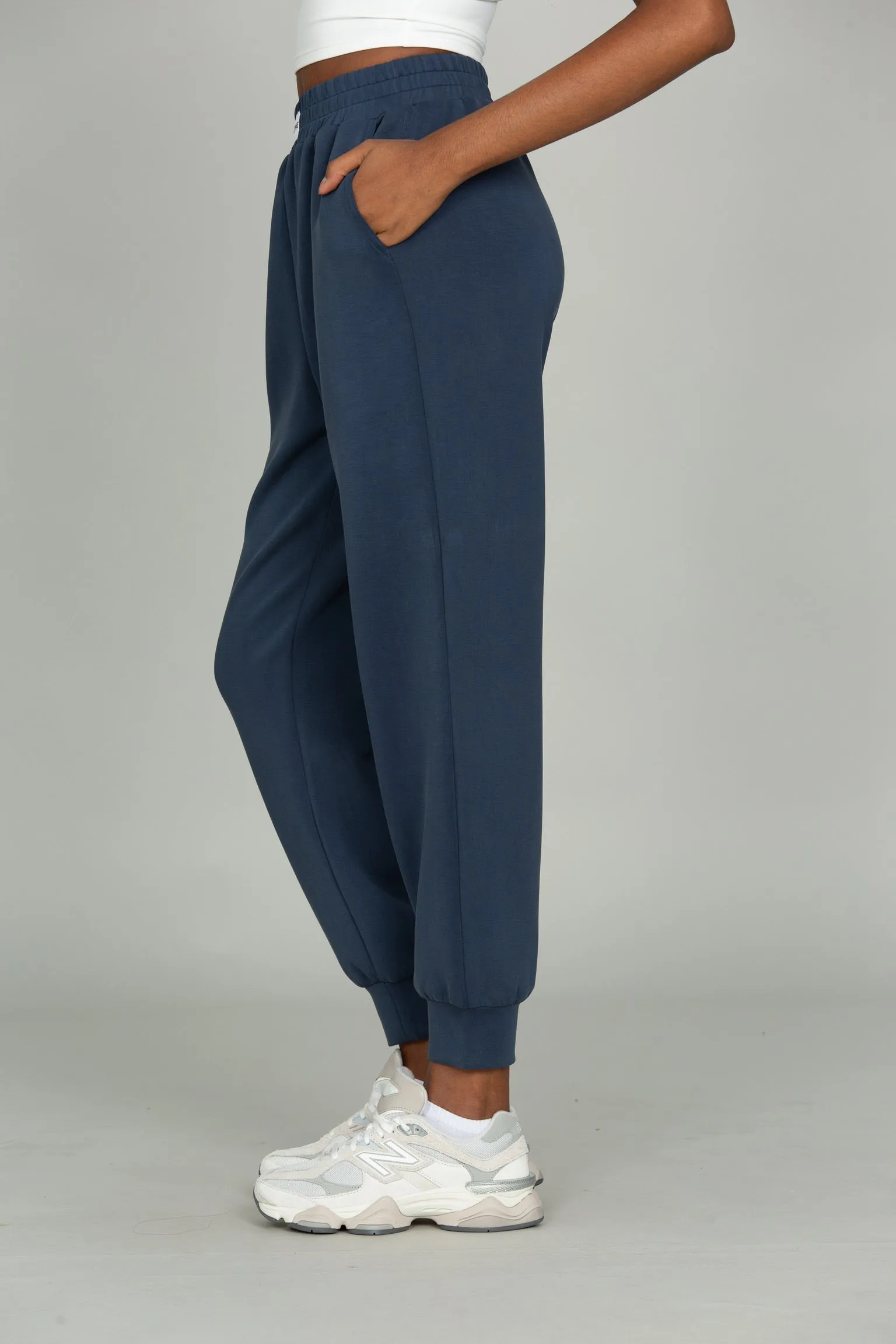 Stone Navy LuxeSoft Lounge Jogger sold by Gold Hinge product image thumbnail 4