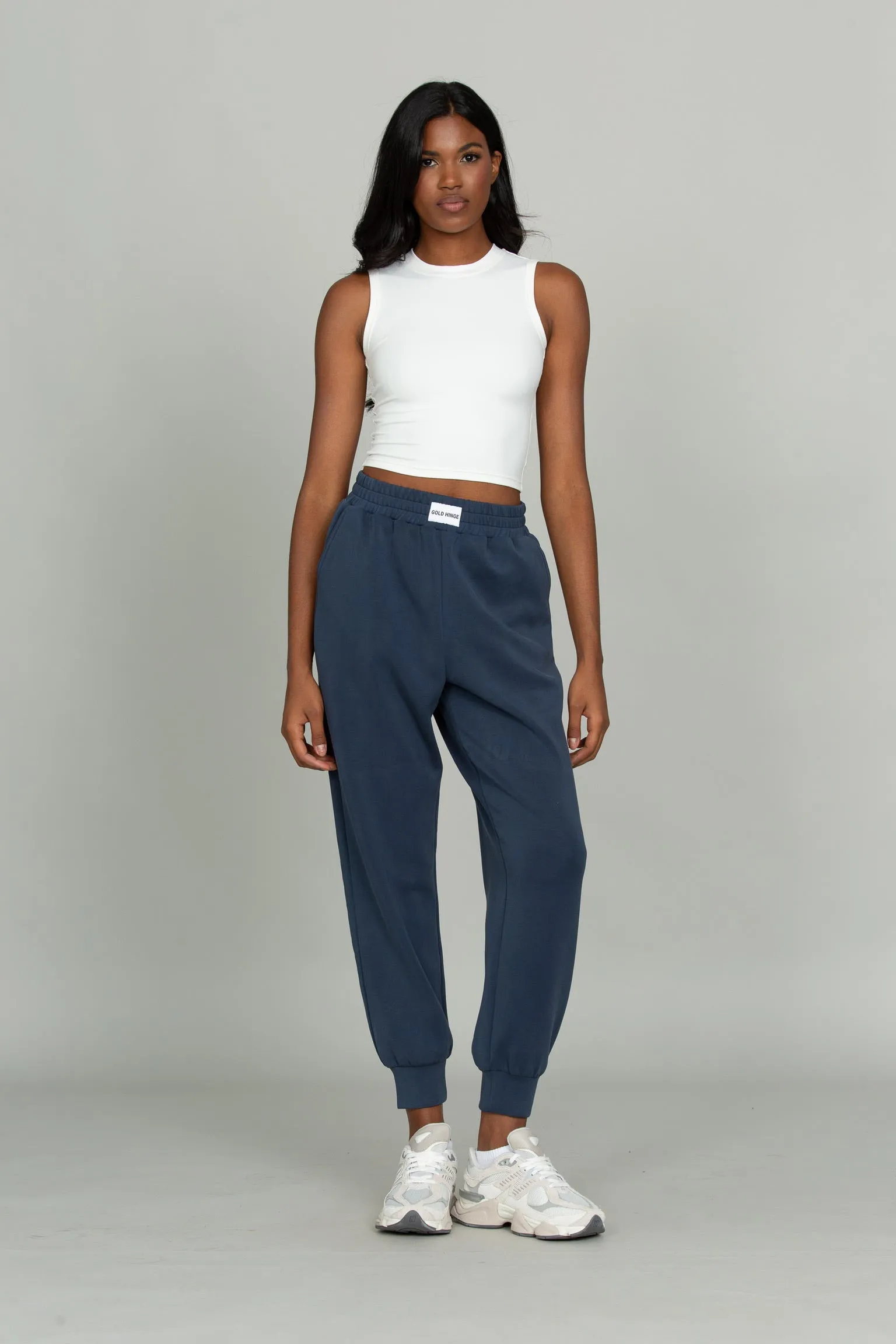 Stone Navy LuxeSoft Lounge Jogger sold by Gold Hinge product image thumbnail 5