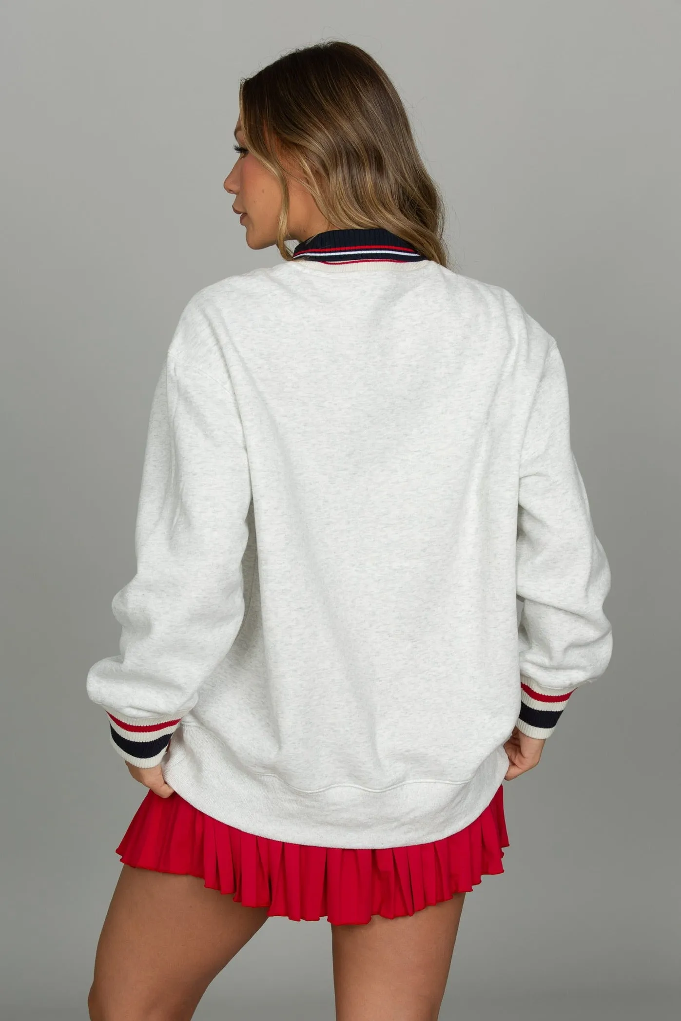 Heather Grey Heritage Oversized Crewneck sold by Gold Hinge product image thumbnail 3