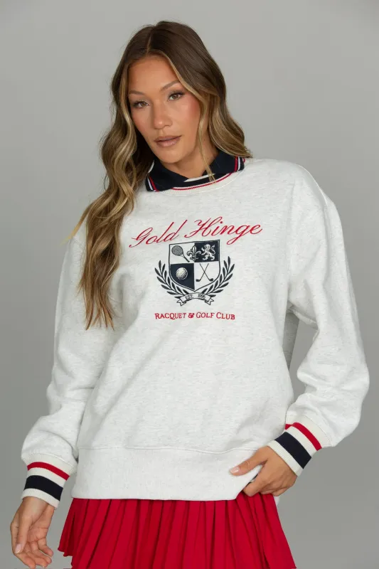 Heather Grey Heritage Oversized Crewneck sold by Gold Hinge