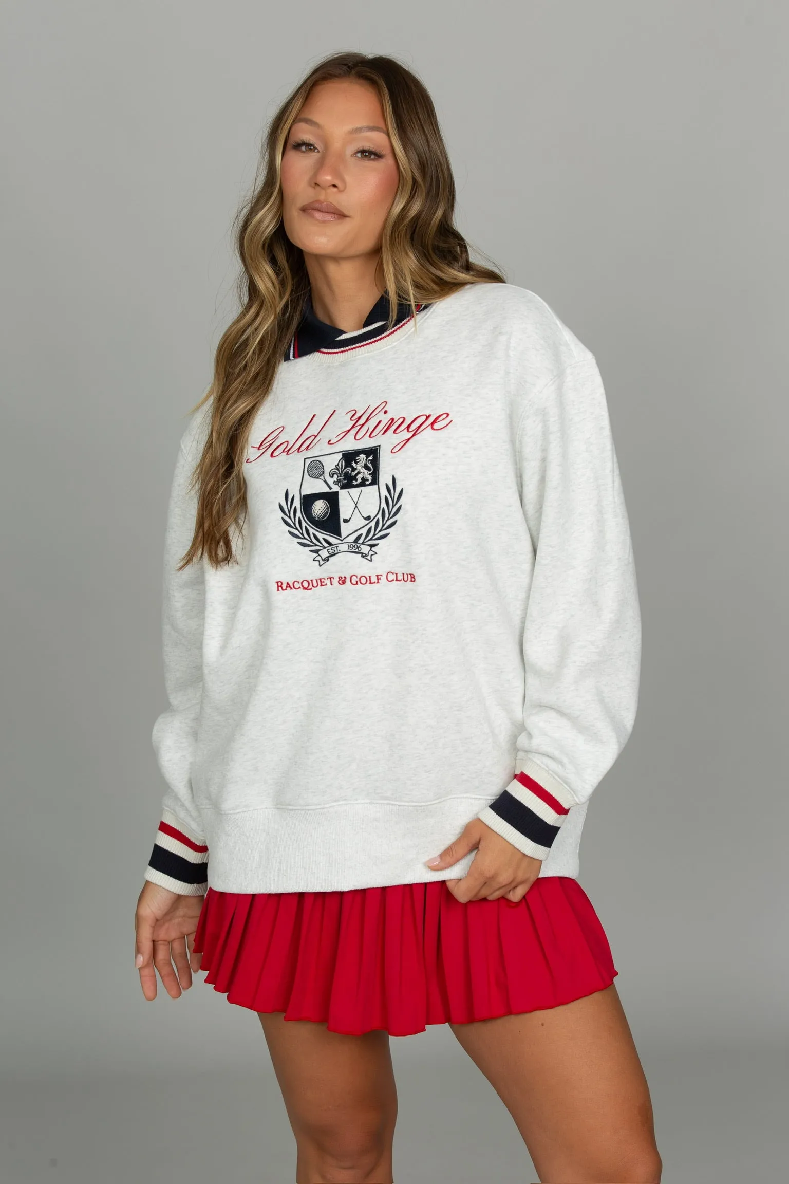 Heather Grey Heritage Crewneck sold by Gold Hinge product image thumbnail 4