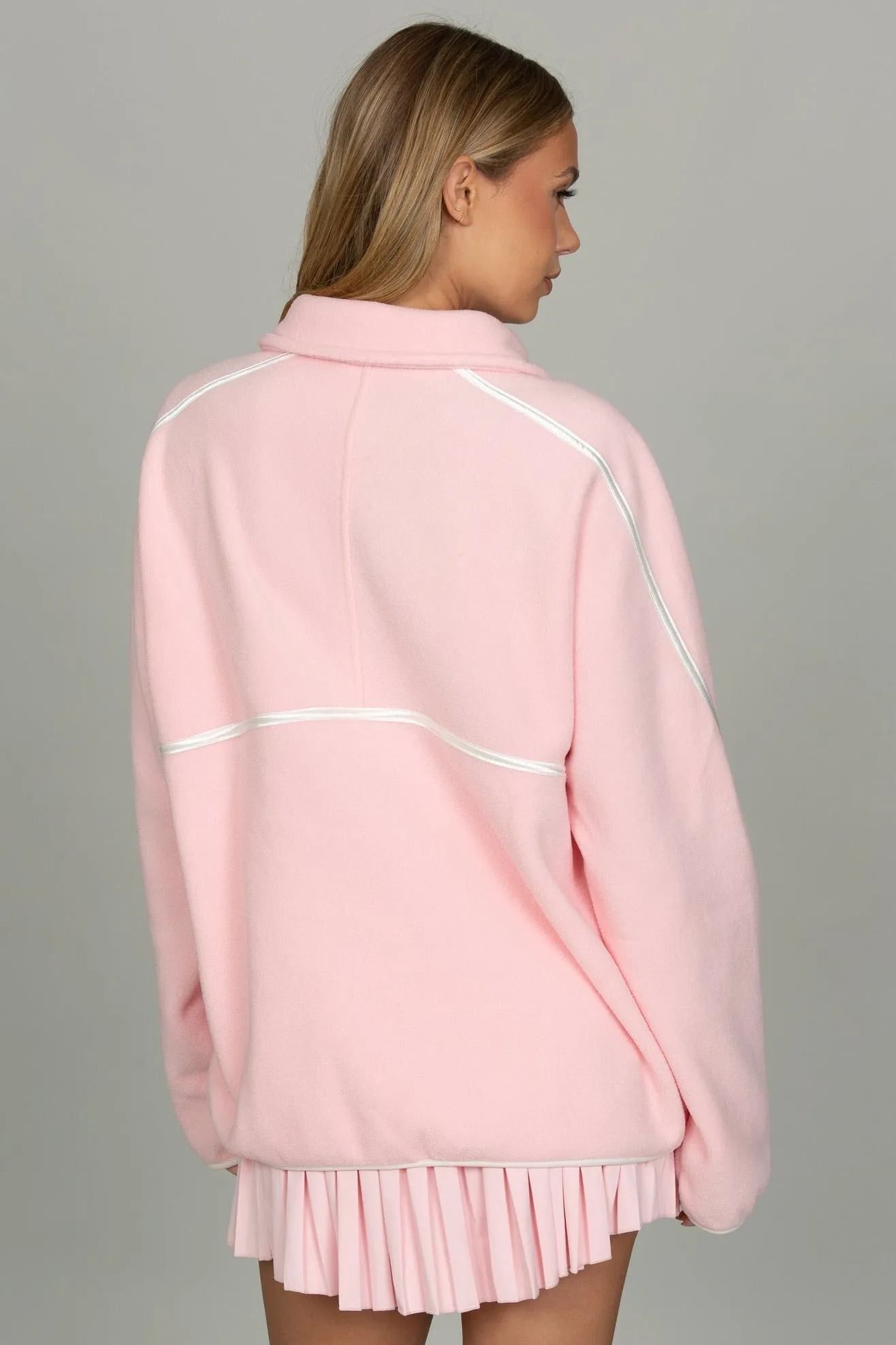 Almond Blossom Minimalistic Half-Zip Pullover sold by Gold Hinge product image thumbnail 3