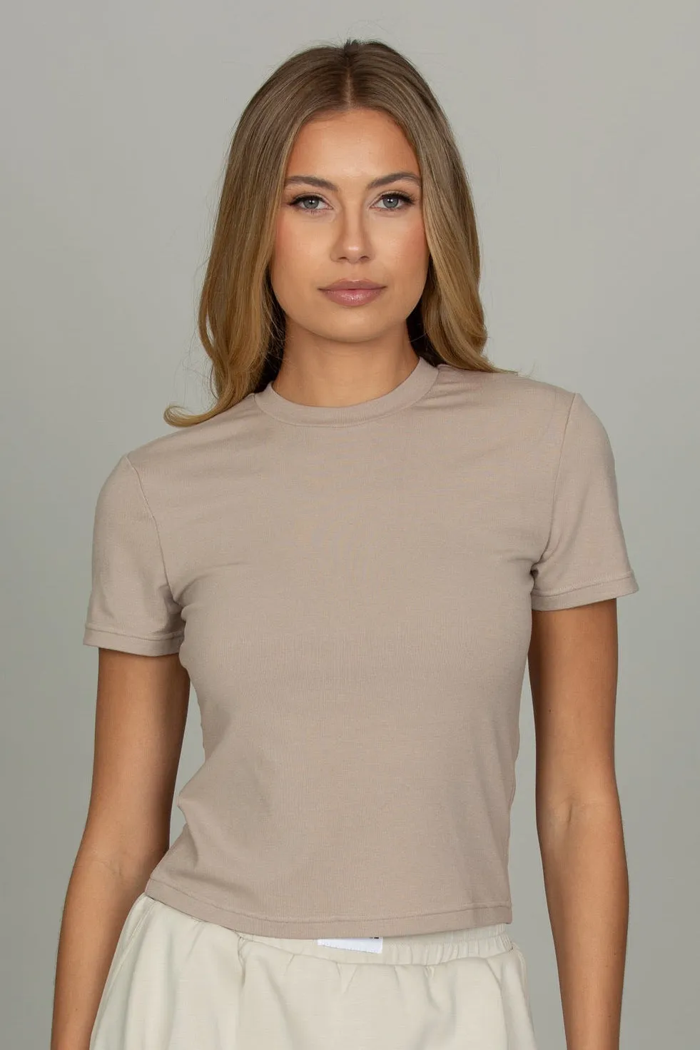 Tan Everyday Tee sold by Gold Hinge