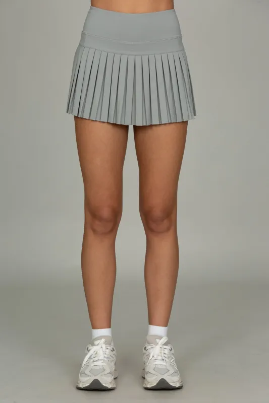 Grey Pleated Tennis Skirt sold by Gold Hinge