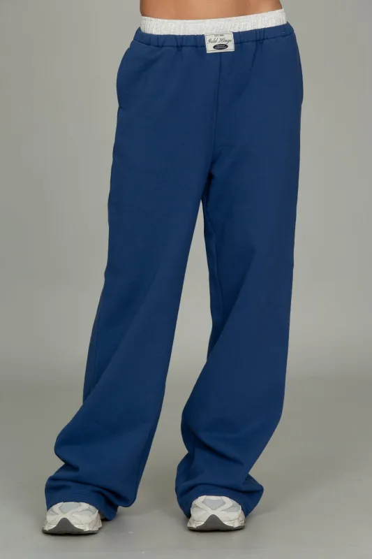 Azure Wide Leg Sweatpant made by Gold Hinge