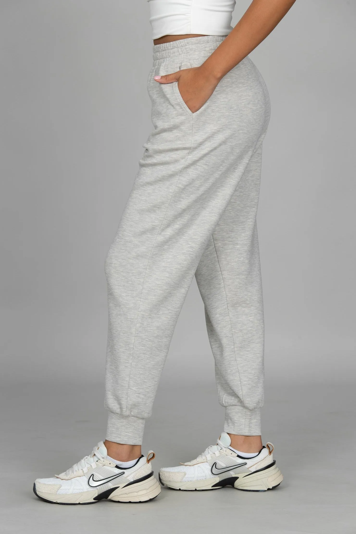 Heather Grey LuxeSoft Lounge Jogger sold by Gold Hinge product image thumbnail 4