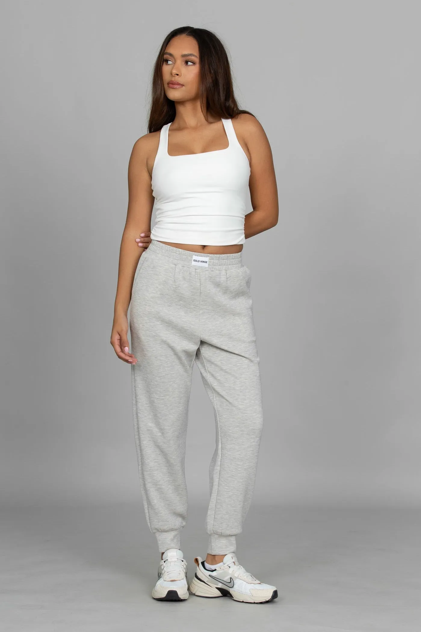 Heather Grey LuxeSoft Lounge Jogger sold by Gold Hinge product image thumbnail 5