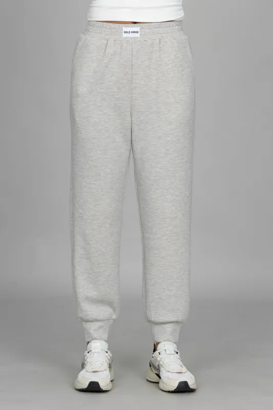 Heather Grey LuxeSoft Lounge Jogger made by Gold Hinge
