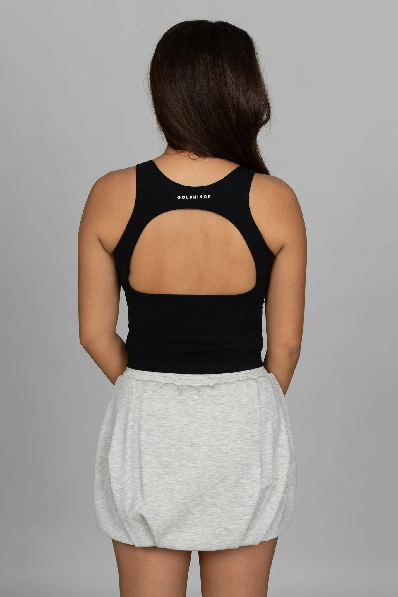 Heather Grey LuxeSoft Bubble Skirt sold by Gold Hinge product image thumbnail 3