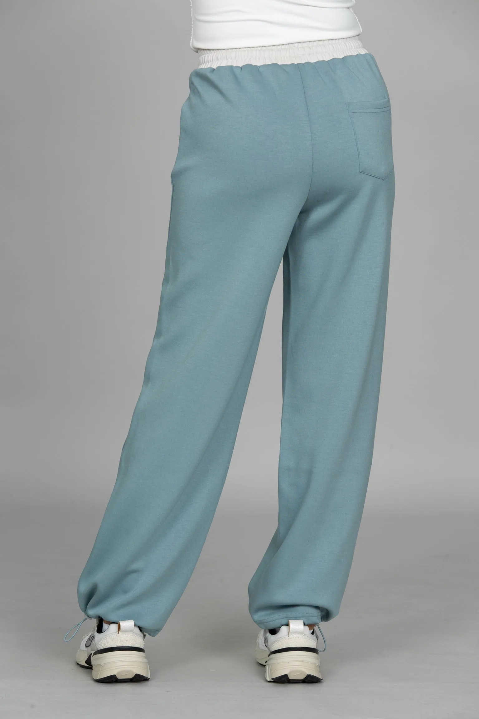 Stone Blue LuxeSoft Wide Leg Pant sold by Gold Hinge product image thumbnail 3