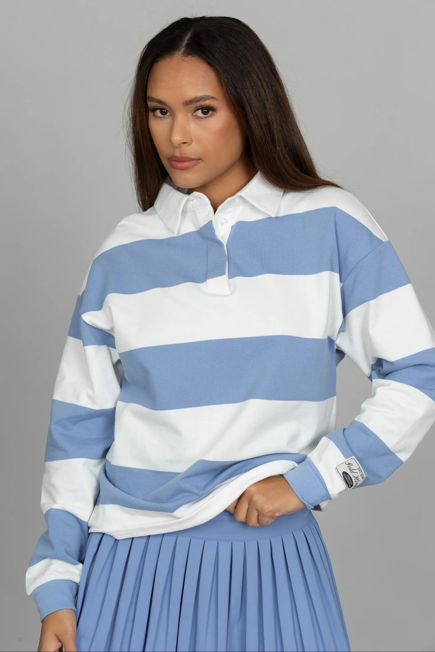 Periwinkle Striped Rugby Top sold by Gold Hinge product image thumbnail 5