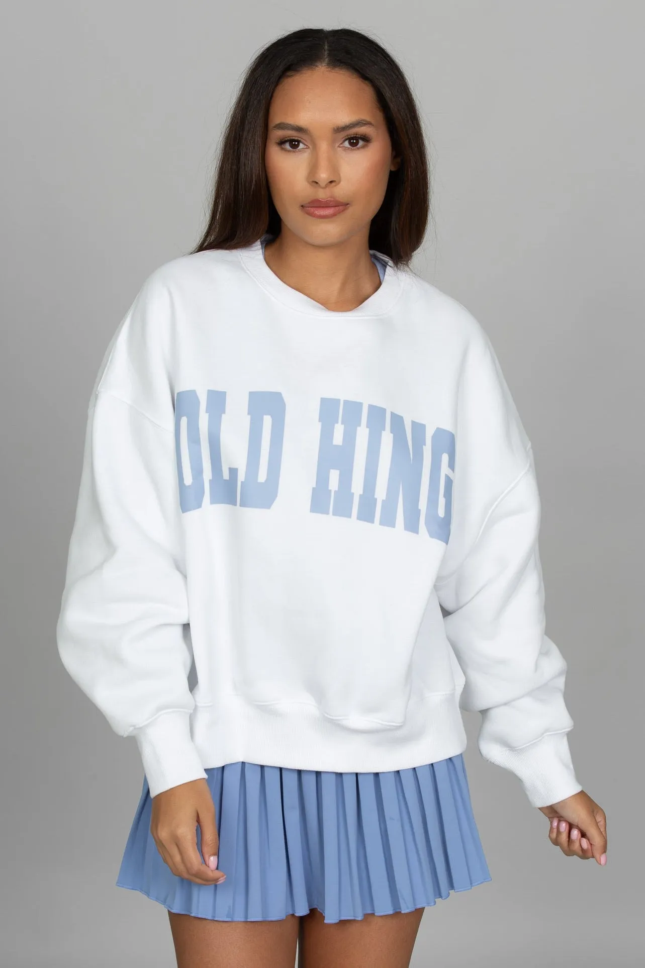 White Periwinkle GH Wide Arm Sweatshirt sold by Gold Hinge product image thumbnail 4