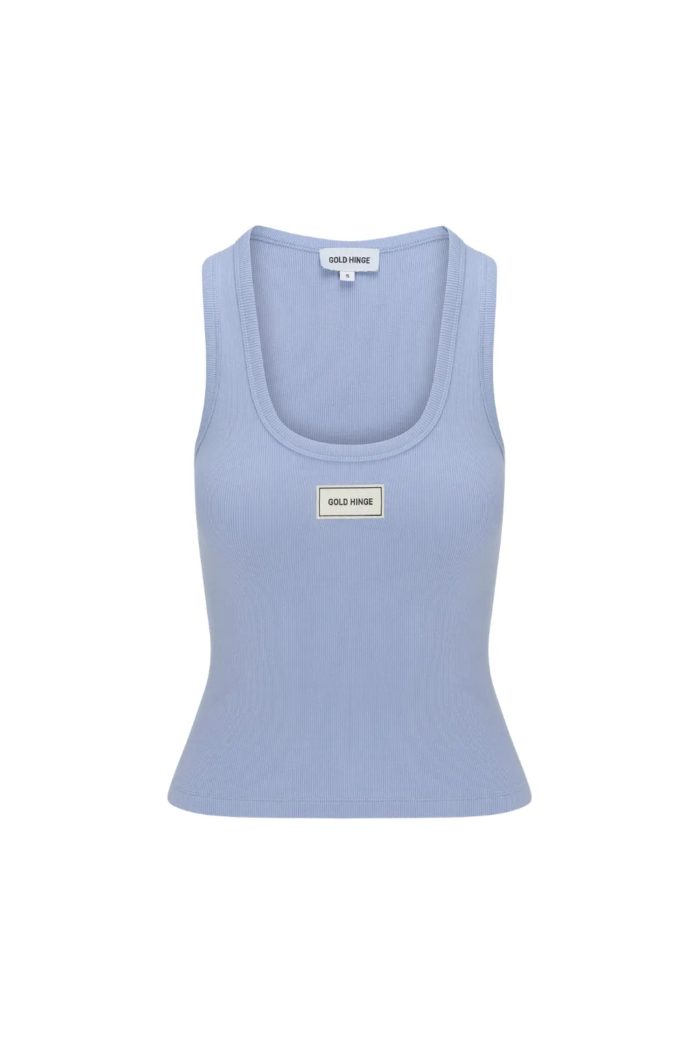 Periwinkle Ribbed Cotton Tank sold by Gold Hinge product image thumbnail 2