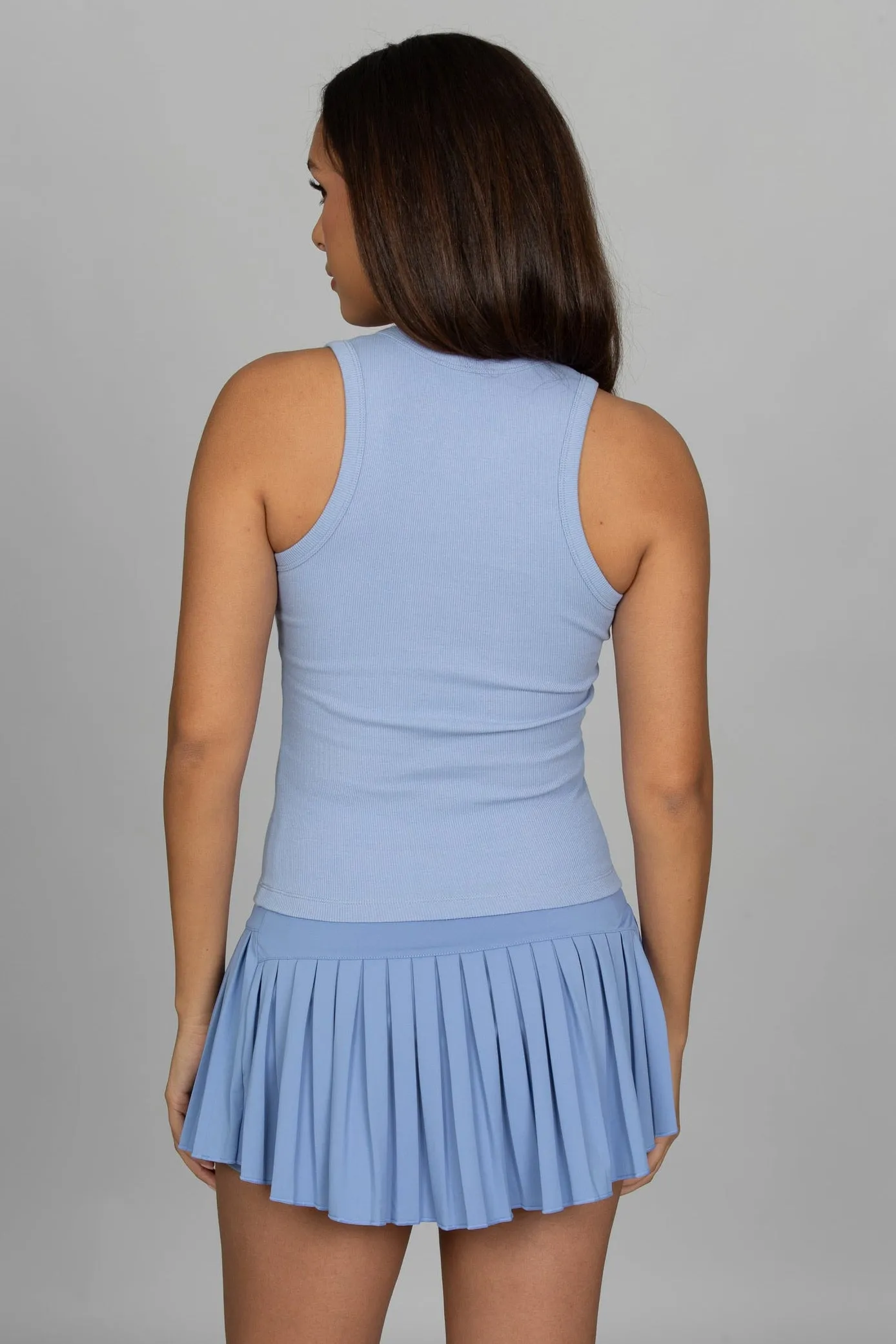 Periwinkle Ribbed Cotton Tank sold by Gold Hinge product image thumbnail 4
