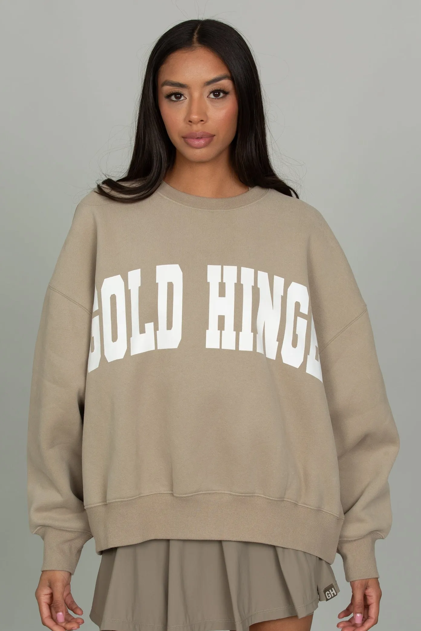 Pale Travertine GH Wide Arm Sweatshirt sold by Gold Hinge