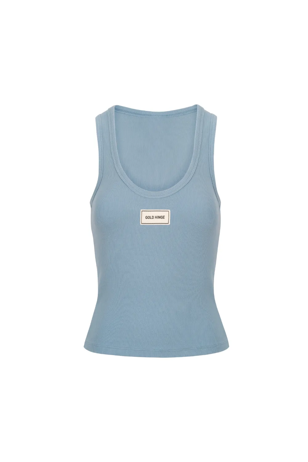 Slate Blue Ribbed Cotton Tank sold by Gold Hinge product image thumbnail 2