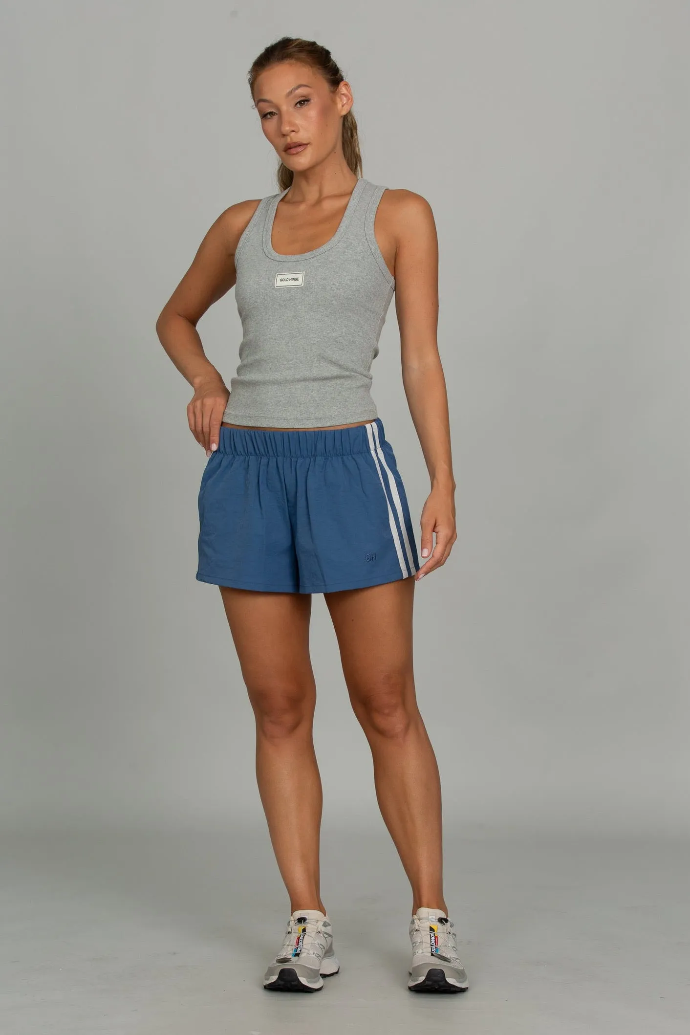 Medium Heather Grey Ribbed Cotton Tank sold by Gold Hinge product image thumbnail 4