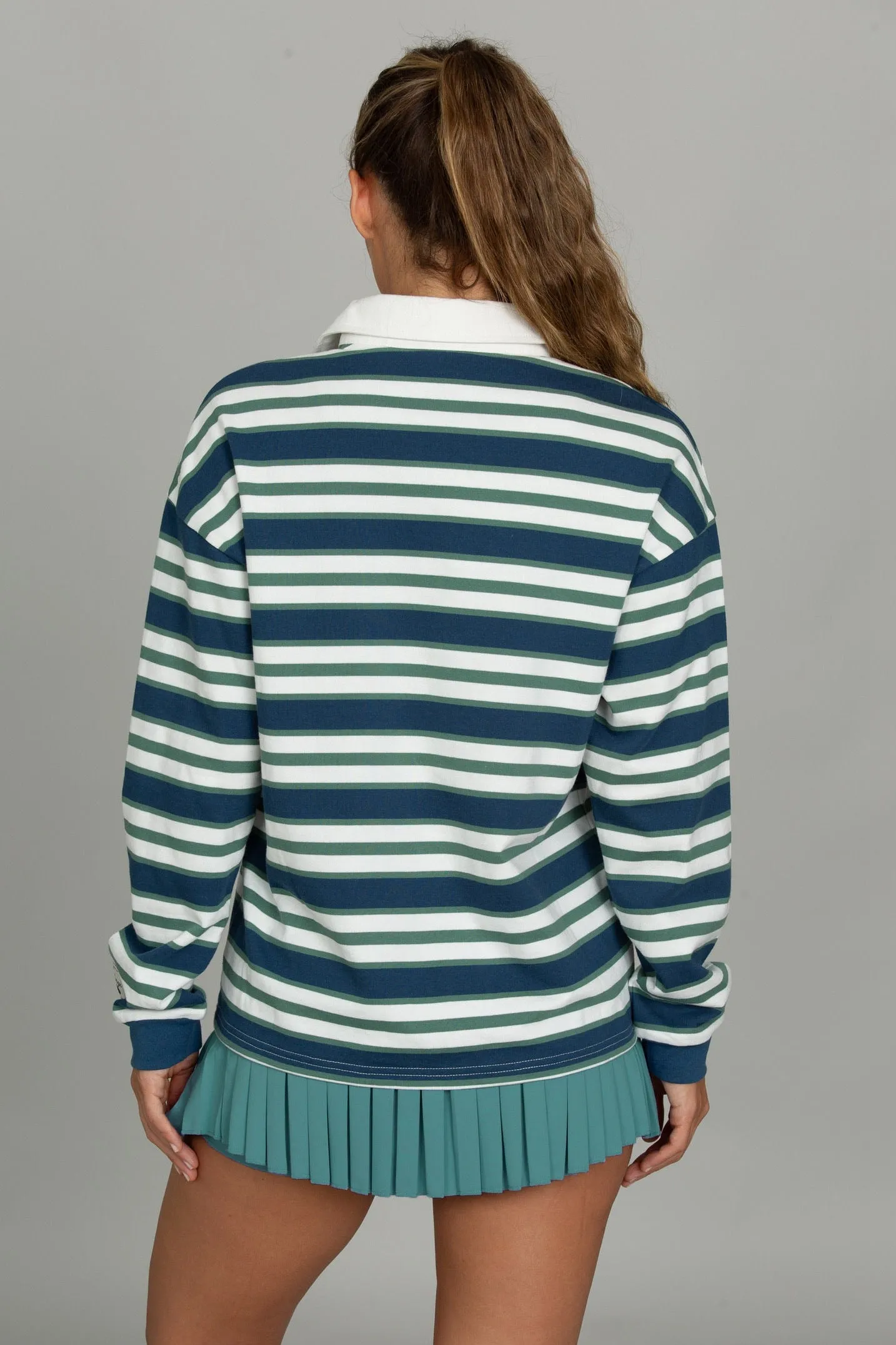 Lagoon Striped Rugby Top sold by Gold Hinge product image thumbnail 4