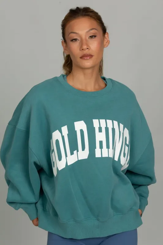 Emerald Lagoon GH Wide Arm Sweatshirt made by Gold Hinge