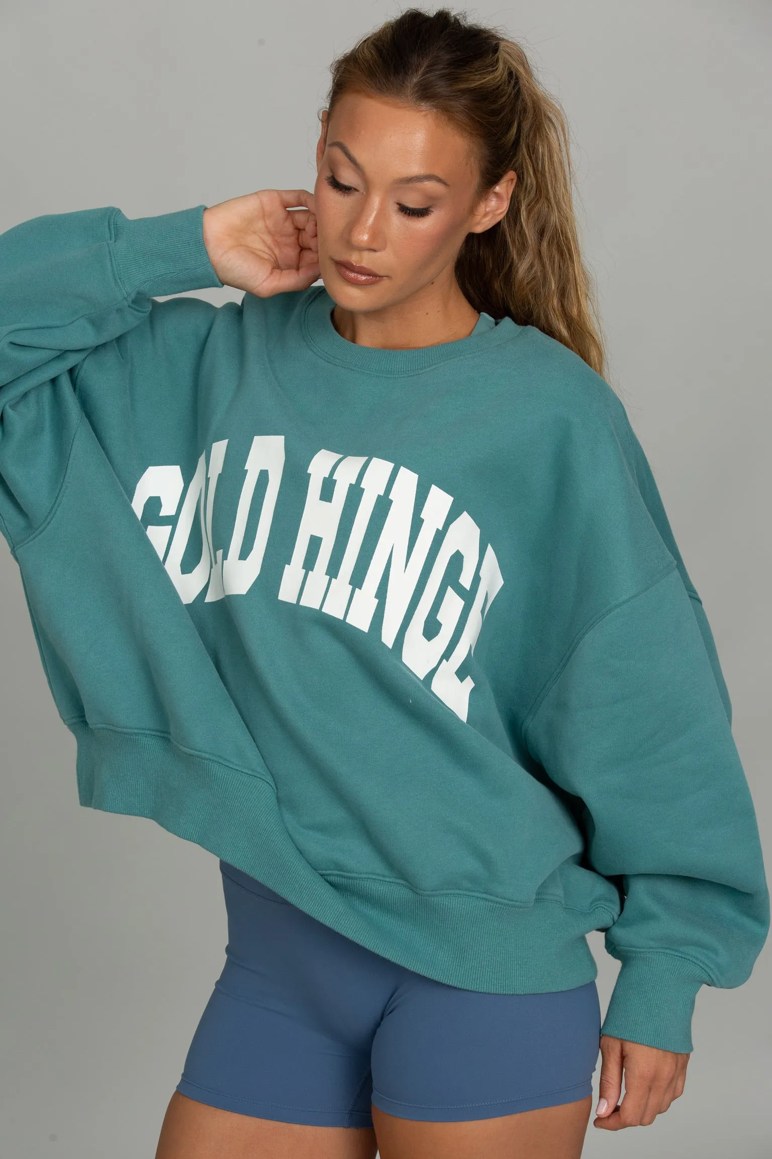 Emerald Lagoon GH Wide Arm Sweatshirt sold by Gold Hinge product image thumbnail 3