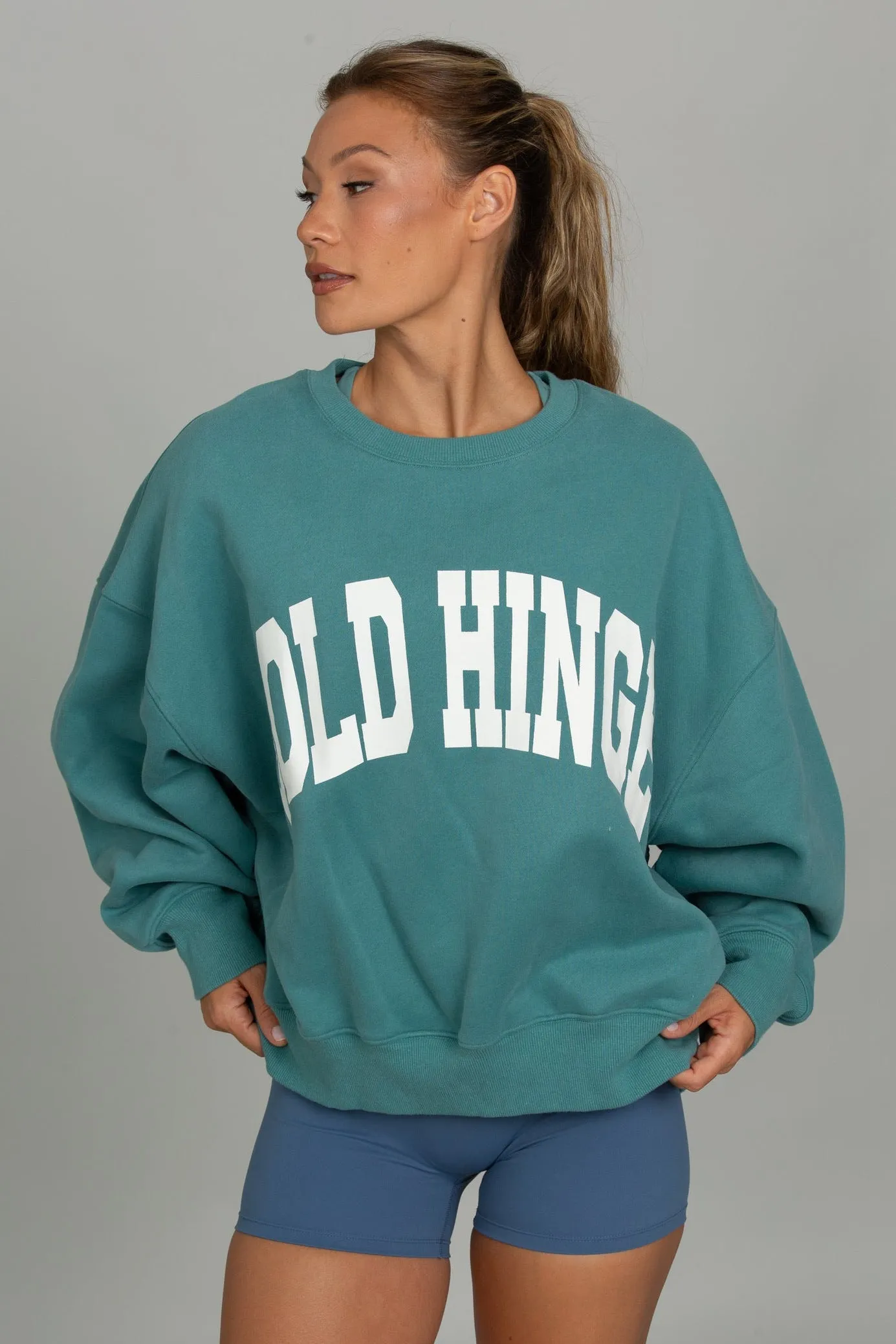 Emerald Lagoon GH Wide Arm Sweatshirt sold by Gold Hinge product image thumbnail 4