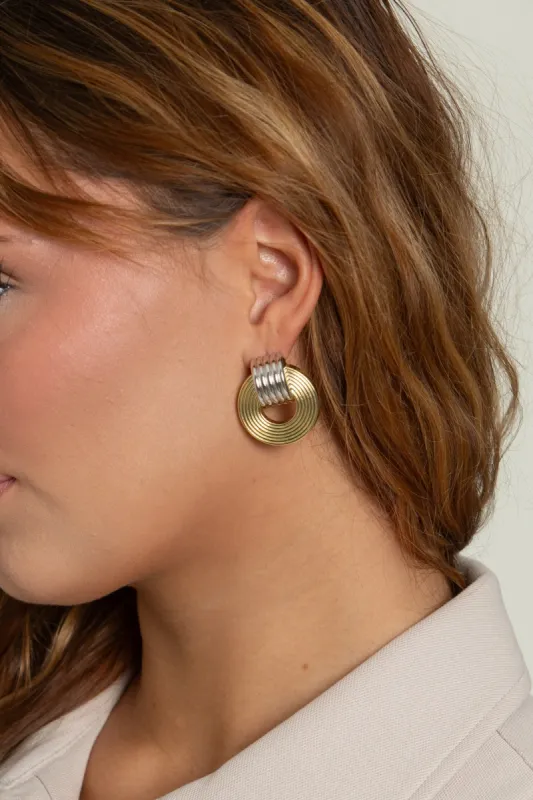 Two-Tone Matera Earring sold by Gold Hinge