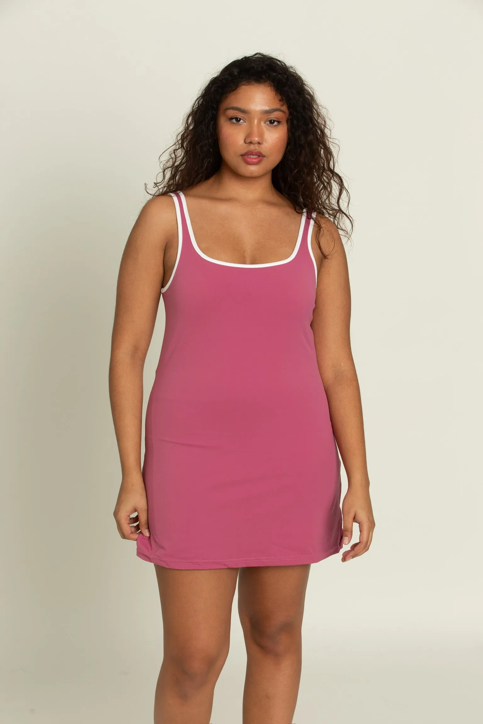 Berry Open Back Active Dress sold by Gold Hinge