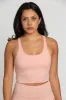 Peach Racerback Crop Tank sold by Gold Hinge