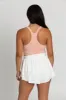 Peach Racerback Crop Tank sold by Gold Hinge