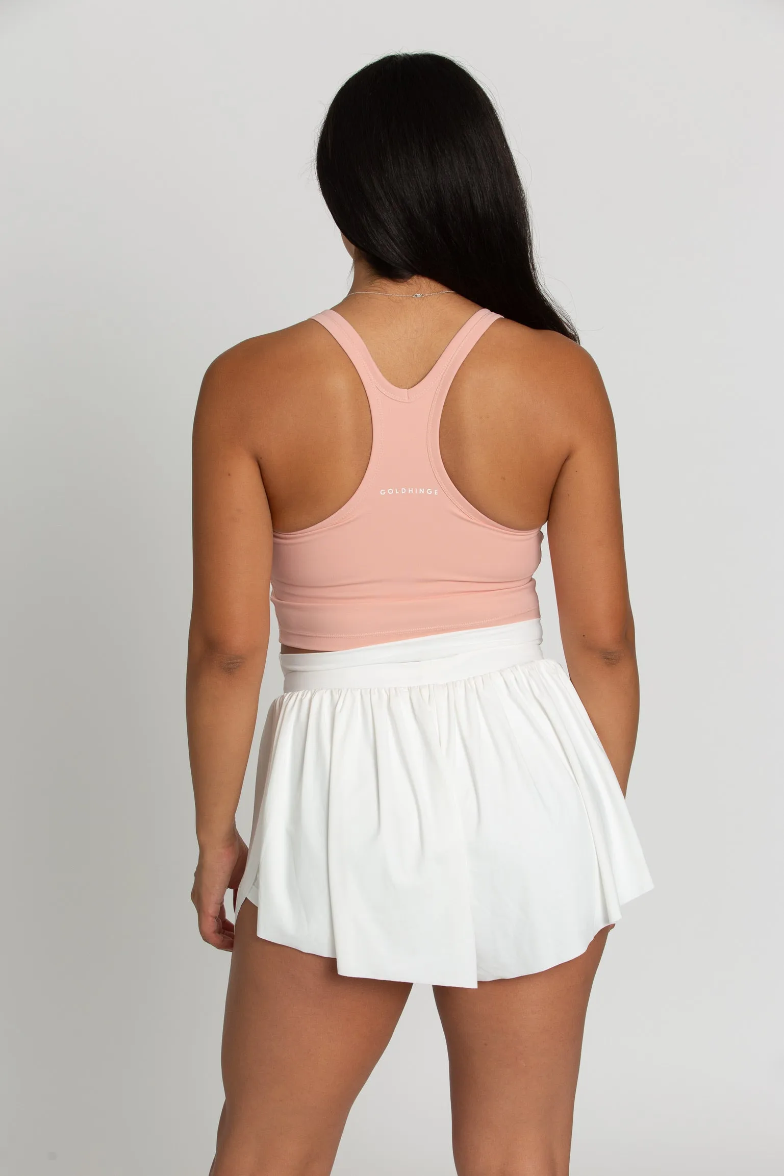 Peach Racerback Crop Tank sold by Gold Hinge product image thumbnail 2