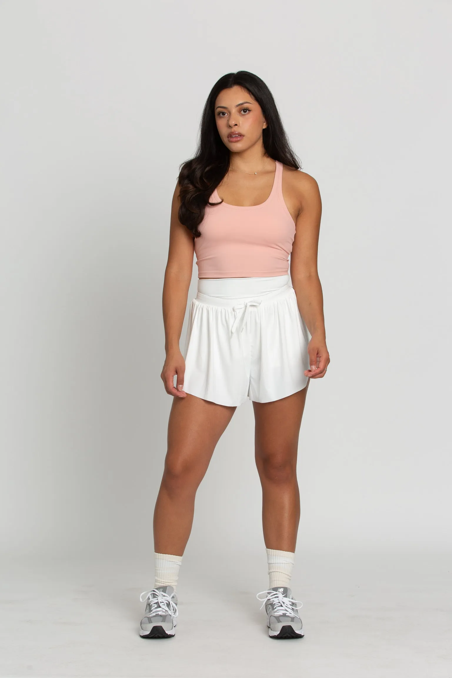 Peach Racerback Crop Tank sold by Gold Hinge product image thumbnail 3